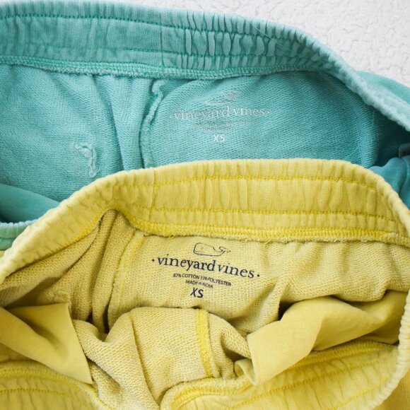 *Vineyard Vines* Terry Casual Shorts - Yellow & Aqua - size XS . - Picture 2 of 7